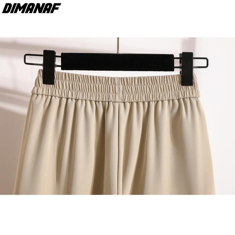 DIMANAF 2024 Plus Size Women Summer Loose Pants Wide Leg Pants 5XL High Waist Shorts Elastic Casual Basic Short Pants