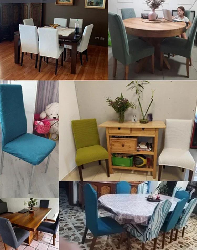 Reguliuojamas kėdės užvalkalas Prabangus valgomojo spandeks virtuvės žakardinis vandeniui atsparus kėdės užvalkalas Sėdimoji dalis Viešbutis