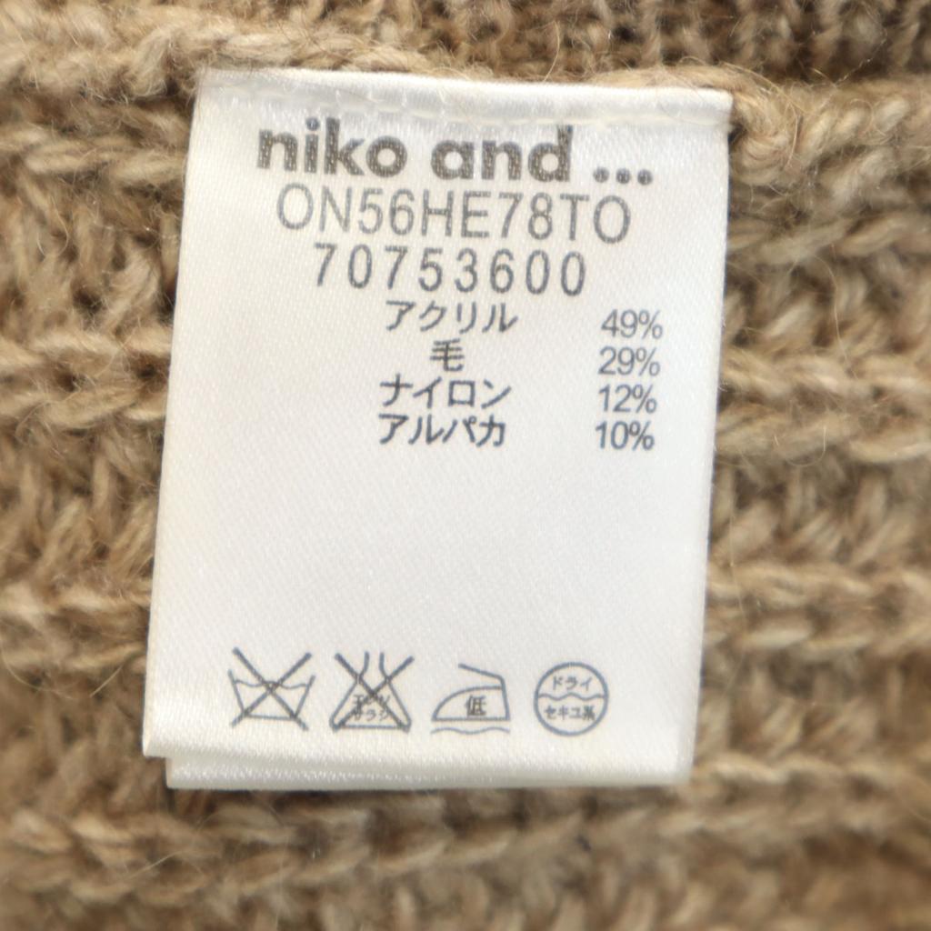 niko and... No sleeve turtleneck knit Ash brown Women Used