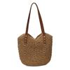 Ins summer Internet celebrity straw bag 2025 new seaside vacation beach woven bag large capacity shoulder tote bag