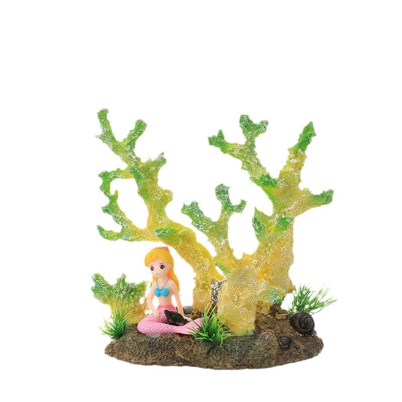 Resin Coral Aquarium Ornament: Creative Fish Tank Decoration and Oxygenating Rockery.