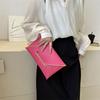 Contemporary Minimalist Pu Clutch Bag For Women In Black And Rose Red Elegant Evening Accessory