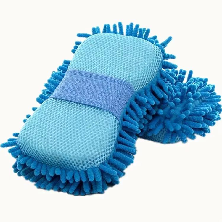 Super Absorbent Car Wash Gloves Premium Chenille Microfiber Wash Sponge Scratch-Free Ultra Absorbent Cleaning Glove Car Cleaning