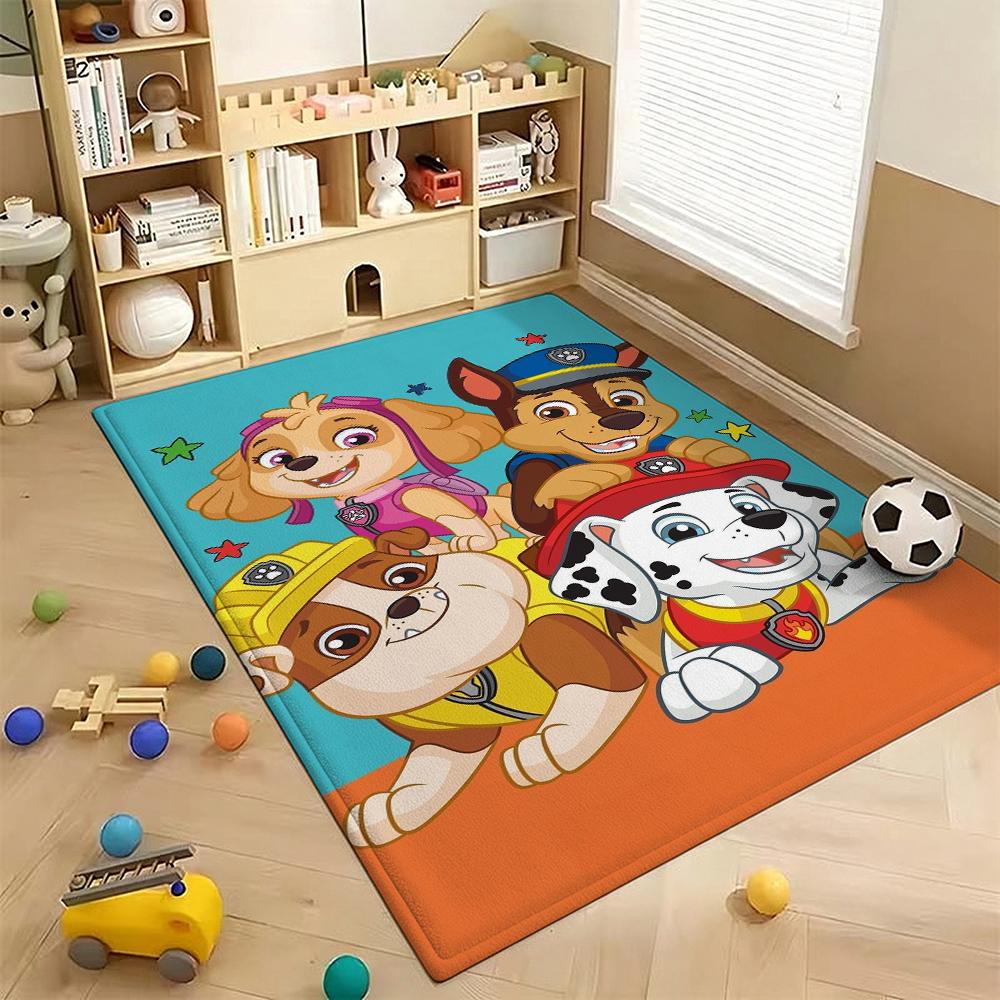 Happy Paw Patrol Pups Theme Rug Thick Nonslip Carpet For Hallway Balcony Study Home Decor Christmas Gift