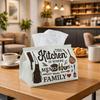 1pc Rustic Farmhouse Typography Tissue Box Multifunctional, Kitchen Quote Suitable for Home, Parties, And Car Decoration. This Decorative Tissue Paper