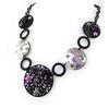 NOA [H9035] - Designer Necklace 'Carmen' Purple Gray