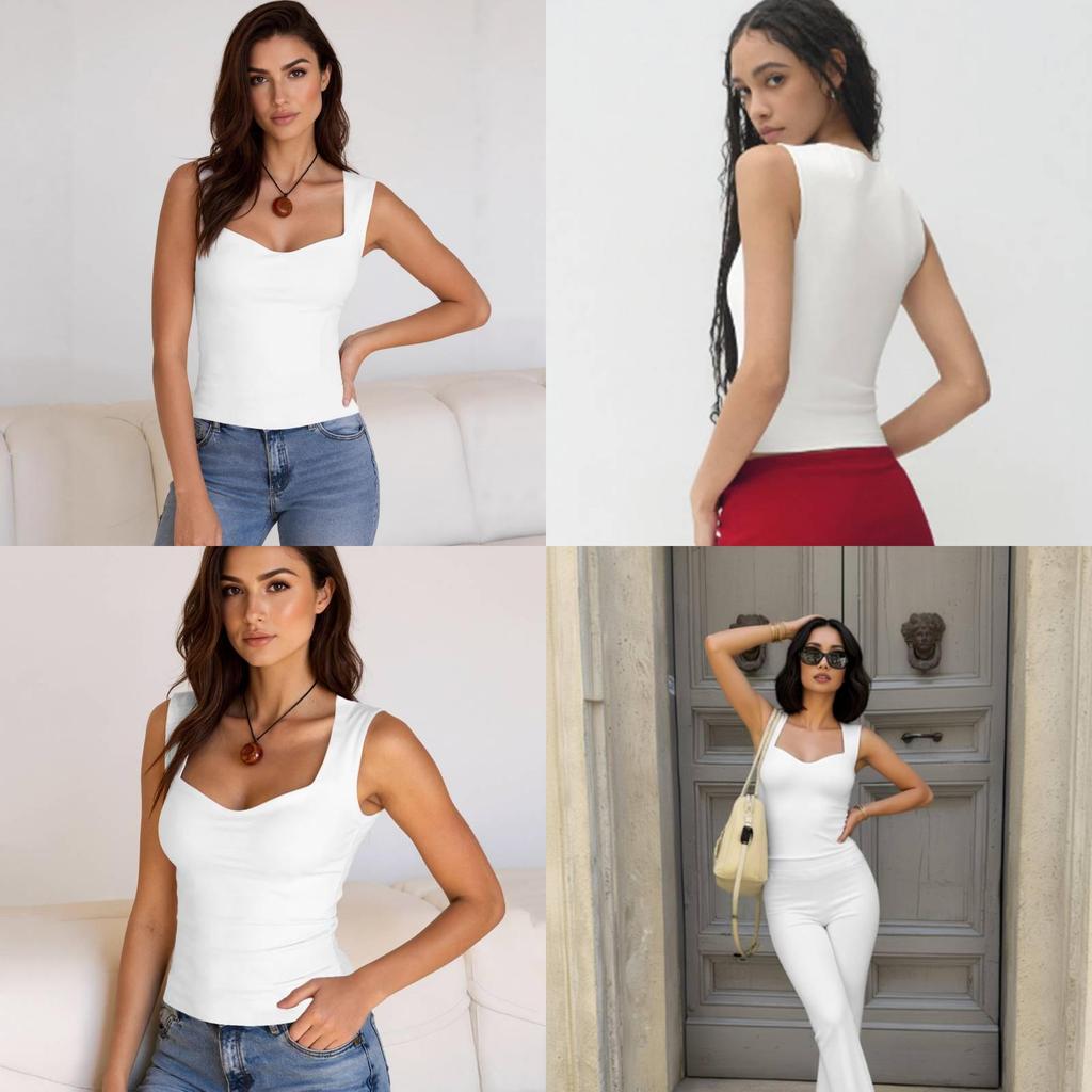 Sexy Women Sleeveless Tank Top With Stretch Fabric For Summer Fashion