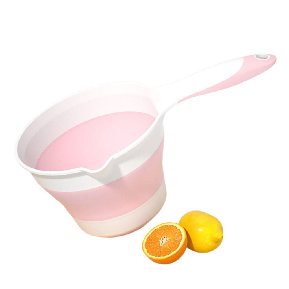 Creative Collapsible Bath Scoop Suspensible Kitchen Water Ladle Folding Water Scoop  Camping