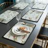 Washable Cotton Linen Dining Pads 12 x 18 Inch Easy Care for Home Kitchen Restaurant Decor Placemats