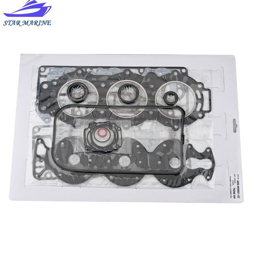 Outboard Motor 688-W0001-02/01/00 688-W0001-A0 18-4415 Power Head Gasket Kits for Yamaha Boat Engine 75HP 85HP 90HP