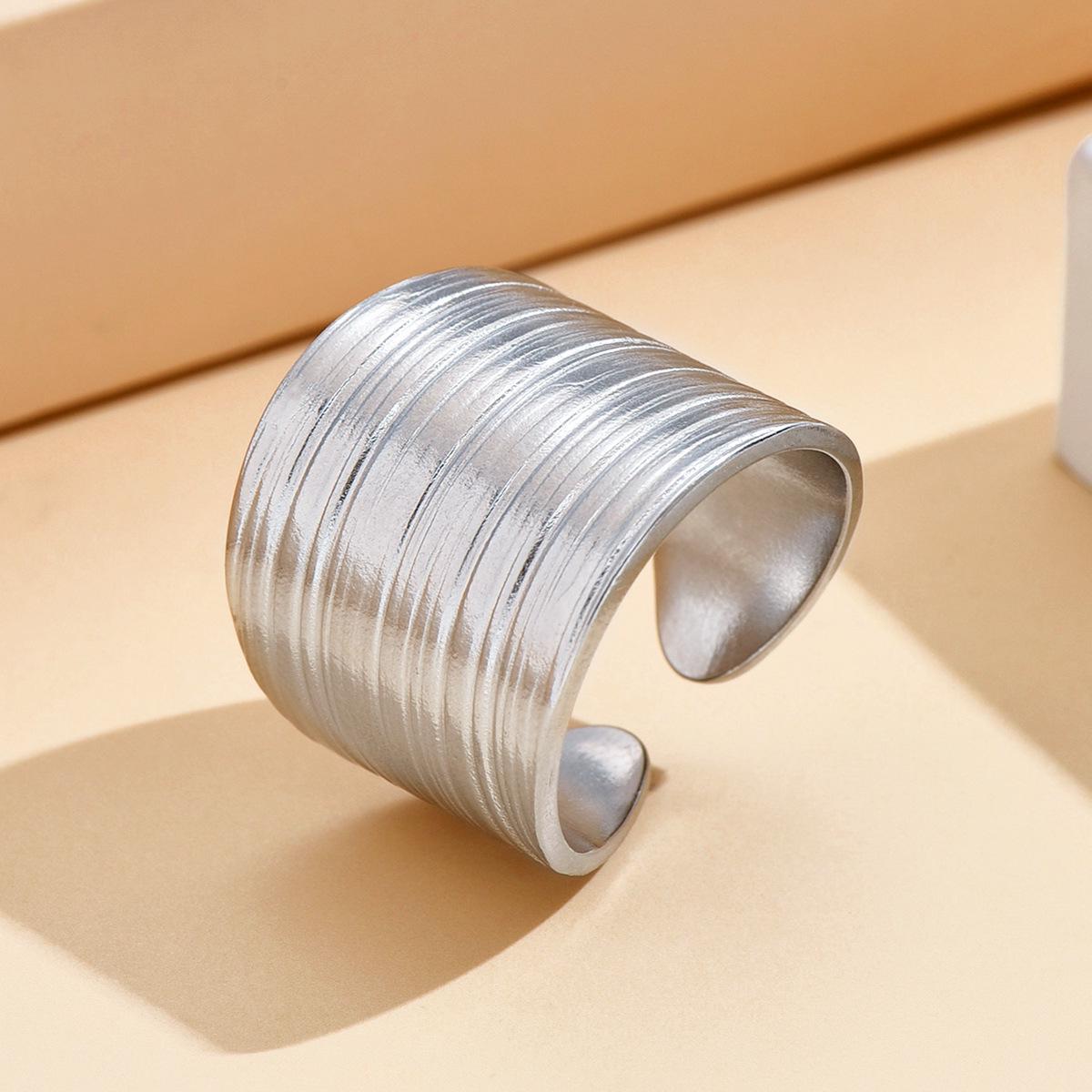European American Geometric Wide Band Men s Ring - Punk Street Style Couple Accessory