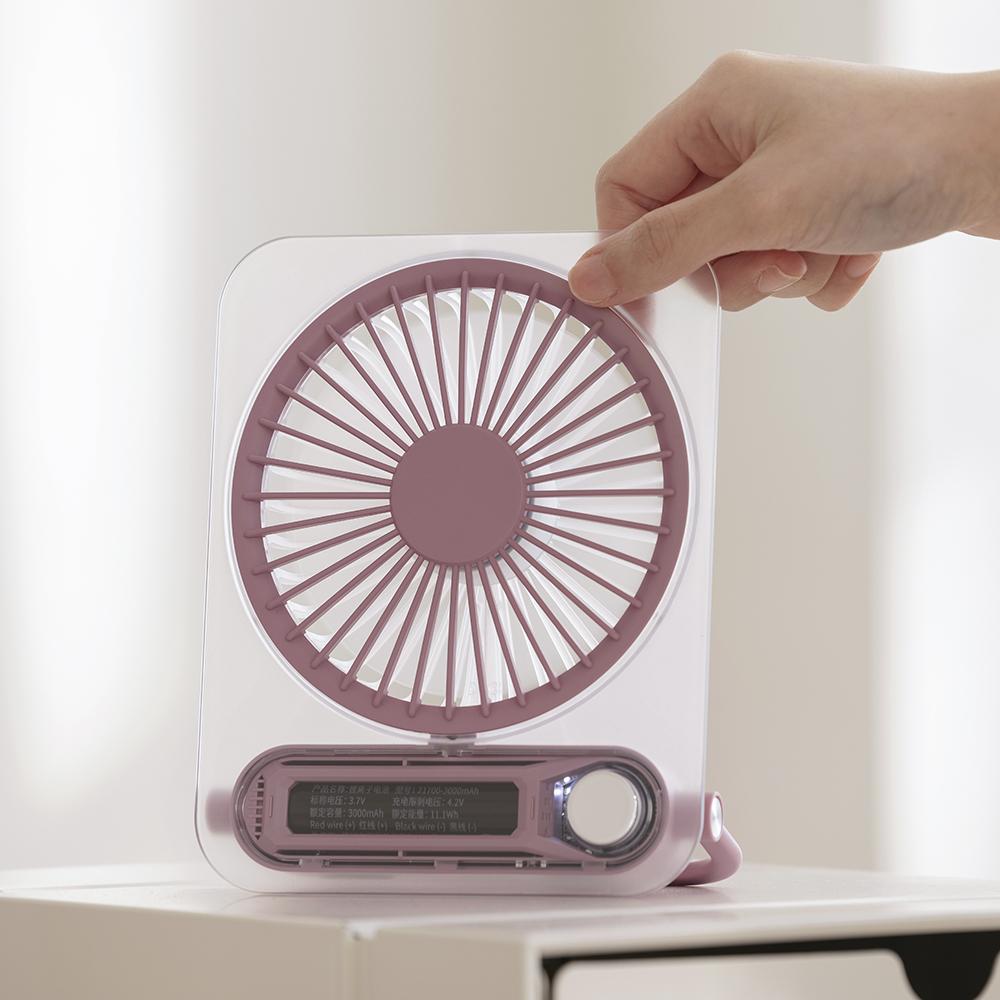 Desk Fan Portable Mini Fan Foldable Desktop Fans With 5 Gear USB Rechargerable Wall Fan Student Desktop Hang Fan For Office Home
