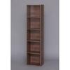 Iris Ohyama CX-5F Color Box, 5-Tier, A4 File Storage, Bookshelf, 41.5cm Wide X 29cm Deep X 168cm High, Brown