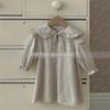 "Girls' Solid Color Autumn Princess Skirt - Cute Bubble Long Sleeve Dress"
