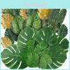 Summer Hawaiian Faux Tropical Leaf Set With 41 Pieces For Beach Party Home Decor
