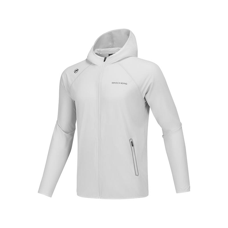 Skechers Rainbow Series Hooded Zip-Up Sports Long Sleeve Jacket Men Jackets Moon-Gray P225M112-00MV XXL