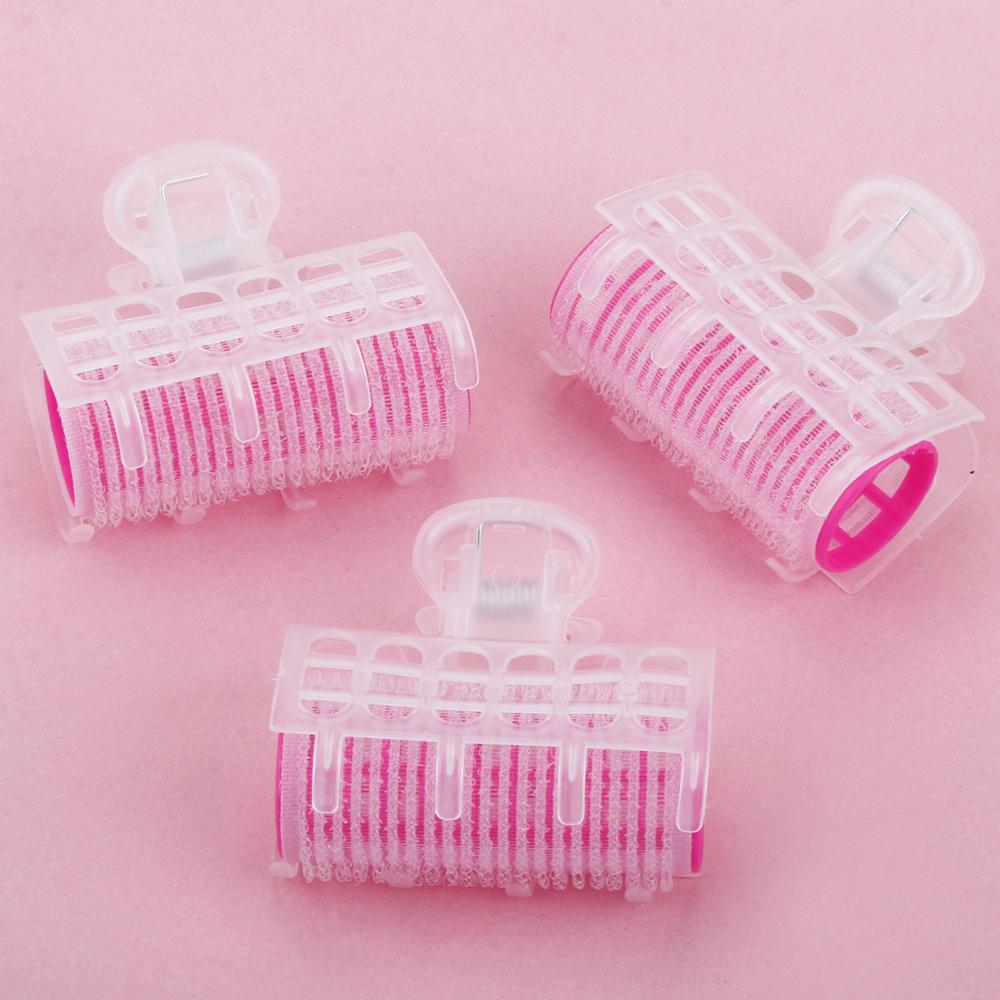 3Pcs/Bag Plastic Hair Rollers Bang Curlers Self-Adhesive Small Hair Curl Clips Beauty Women Rollers Hairdressing Styling Tools