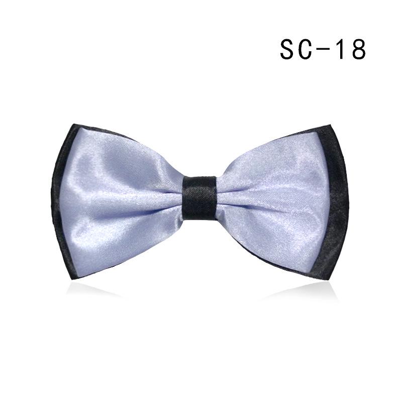 Double Layer Two-Color Bow Tie for Men and Women - Formal Professional Style