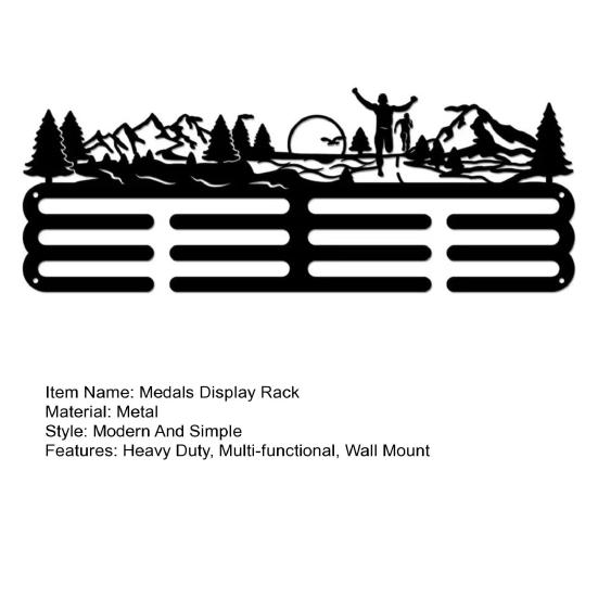 Spor Madalyası Gösterim Rafı Ağır Hizmet Tipi Metal Duvara Monte Ödül Tutucu Yarışma Madalya Düzenleyici Askı