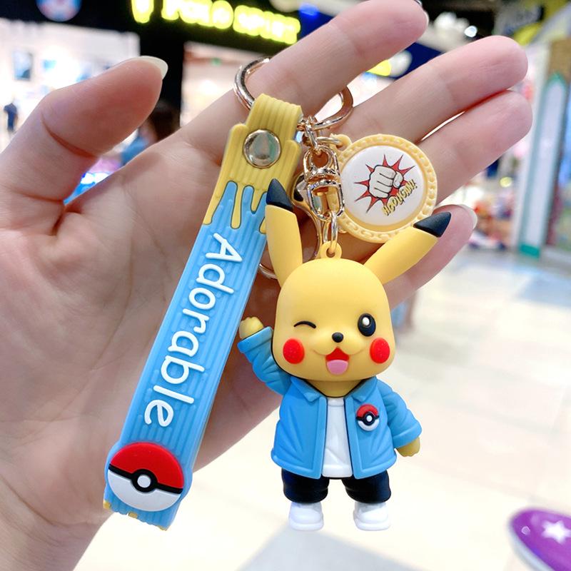 Cartoon Pokémon Keychain Pendant Squirtle Car Keychain Up To Duck Claw Machine Small Gift large