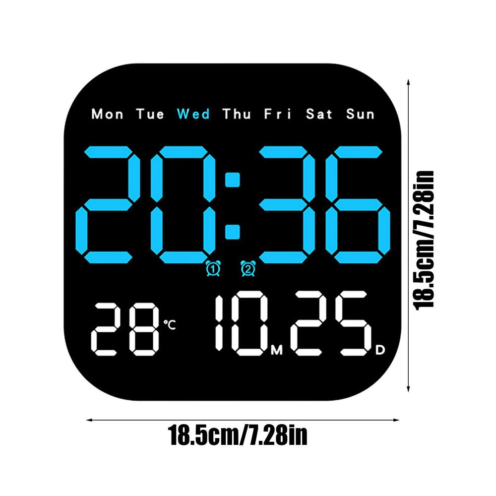 Digital Wall Calendar Digital LED Calendar With Remote Control Battery Operated Multifunction Digital Calendar Alarm Clock For