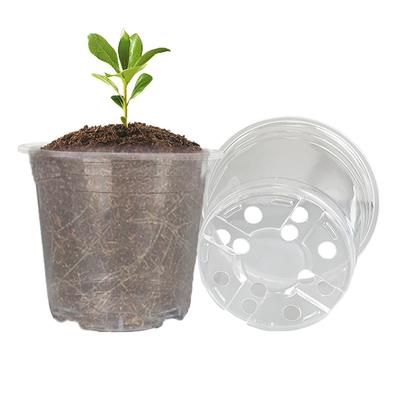 5 Stück 6/7,6/10/13/15 cm Klare runde Töpfe zum Anbau von Blumentöpfen für Orchideen, Kinderzimmer, Pflanzen, atmungsaktive Pflanzgefäße zum Aufziehen von Sämlingen