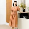 Summer Waist Slimming Dress with Elegant Temperament, Women's Mid Length Skirt