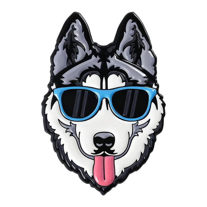Cool Dogs Enamel Pins German Shepherd Golden Retriever Husky Brooches Lapel Badge Jewelry Gift for Dog Parent Friends