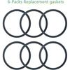 Pack of 6 Replacement Parts Gaskets with Lip Compatible with 900w NutriBullet Extractor Blender