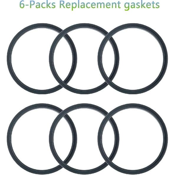 Pack of 6 Replacement Parts Gaskets with Lip Compatible with 900w NutriBullet Extractor Blender