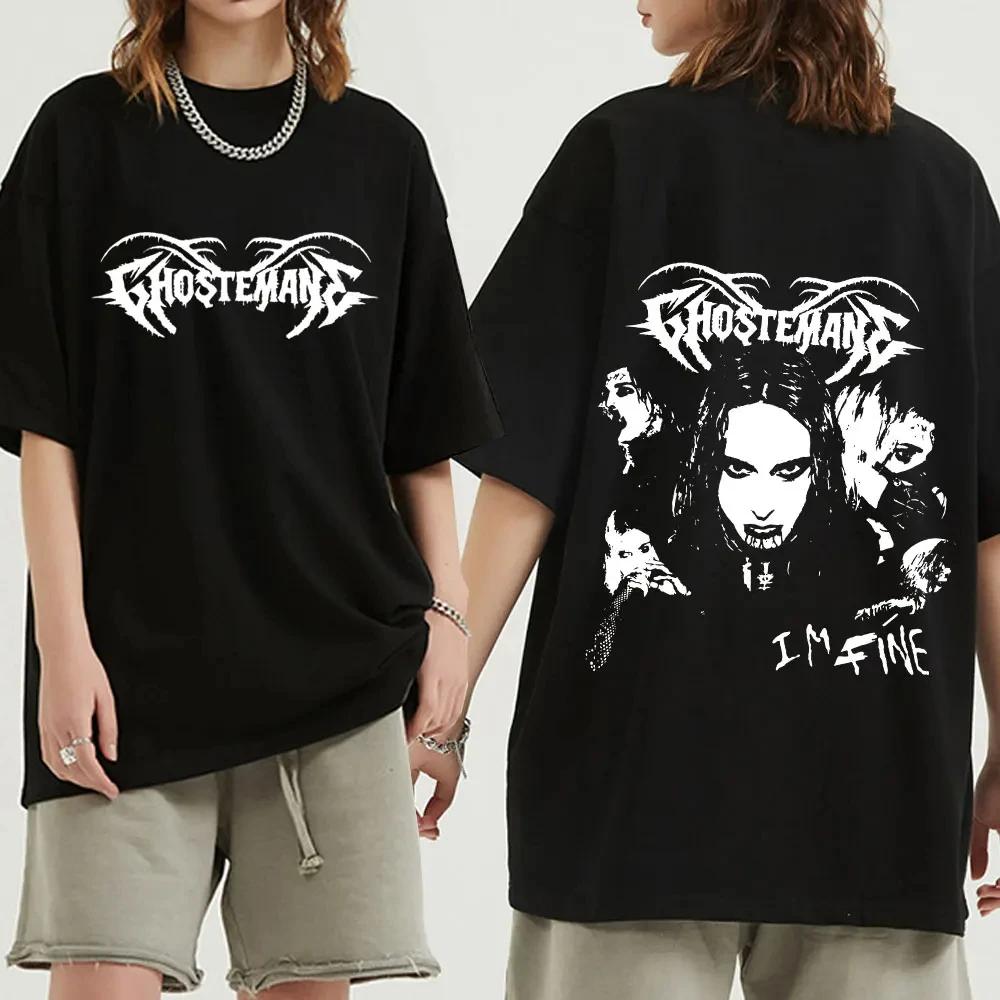 Letní pánské tričko s grafickým potiskem Módní Hip Hop Metal Rock Gotické tričko Streetwear Oversized tričko Unisex Harajuku Topy Tričko