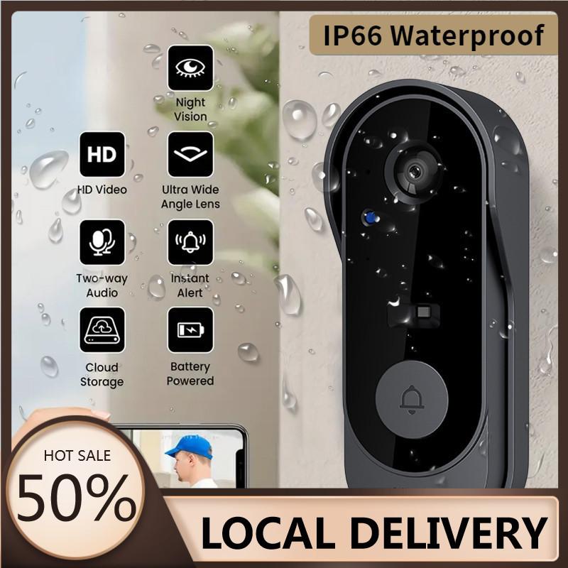2.4G WIFI Night Vision Monitors HD Video Camera Ring Doorbell Wireless Intercom Voice Smart Home Waterproof Door Bell