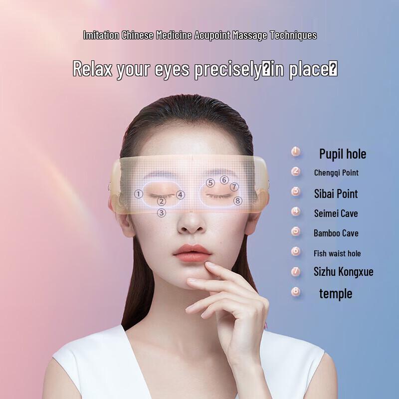 PGG Smart Eye Massager with Heat and Bluetooth CN Plug (adapter Included)