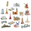 40 Tarz Dünya Ünlü Mimari Bina 3D Puzzle Model İnşaatı Yapboz Oyuncakları Çocuklar İçin Noel Hediyesi