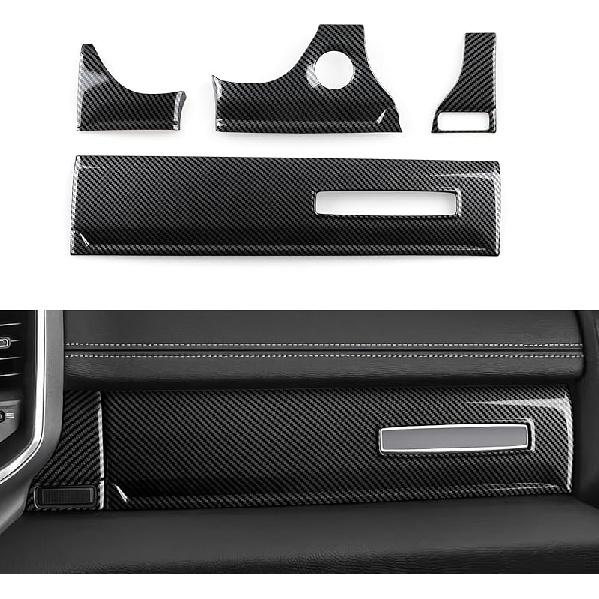 Car Air Vent Outlet Decals For -2025 Dodge Ram 1500 2500 3500 Accessories Carbon Fiber Stickers, Black