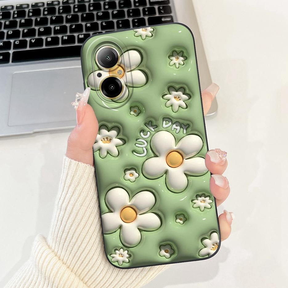 For Realme C67 4G Case RMX3890 Cute Panda Cartoon Cover Anti-Drop Phone Case For Realme C67 RealmeC67 4G Back Covers Soft Fundas