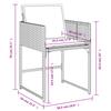 7 Piece Outdoor Dining Set with Cushions Black Poly Rattan