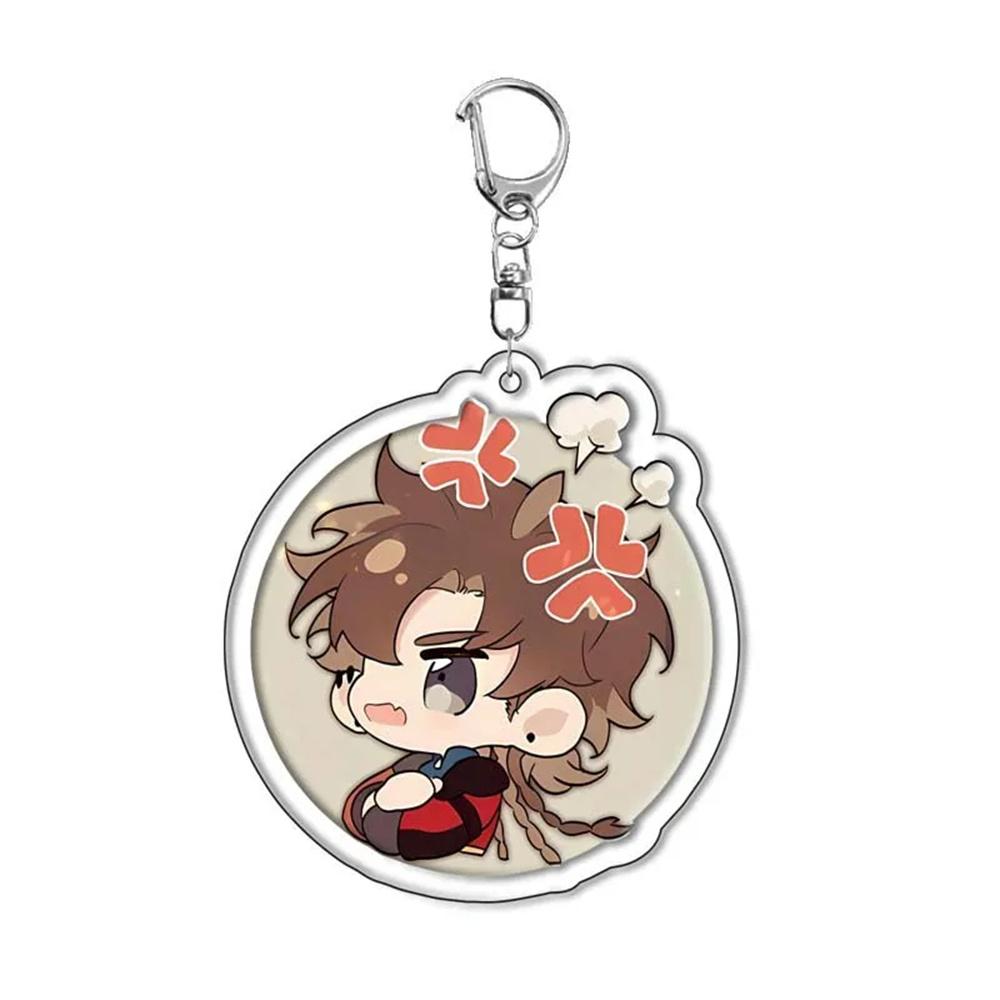 6CM Key Ring Figure Game Ashes Of The Kingdom Anime Acrylic KeyChain With Lu Su Liu Bian Sun Ce Desktop Display Decoration Gift