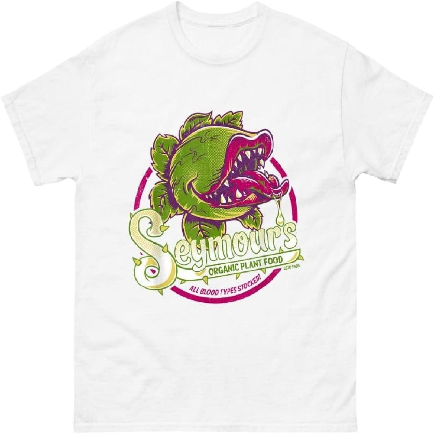 Seymour s Organic Plant Food Shirt – Funny Gardening Tee – Botanical Humor T-Shirt for Plant Lovers XXXXXL белый
