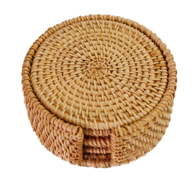 Decorative Kitchen Mat Nonslip Natural Fiber Coaster For Hot Dishes And Drink Slip Resistant Grass Placemat