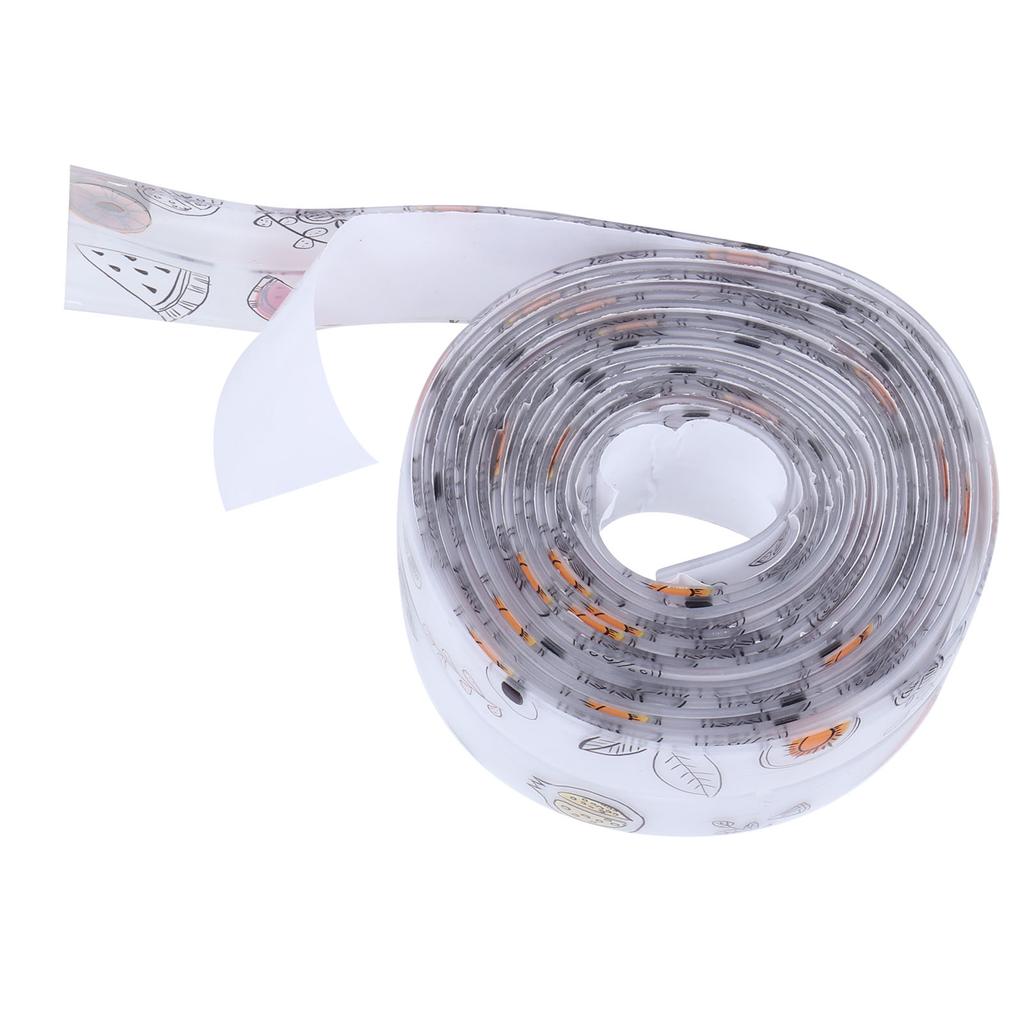 Wall Sealing Tape Waterproof Self Adhesive Sticker Caulk Strip for Bathroom Kitchen 3.2m(Fruit Pattern )