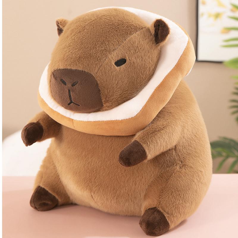 Capybara Plush Toy Simulation Capibara Cosplay Unicorn Dinosaur Dress Boba Bread Fruit Food Decor Birds Bubble Stuffed Animals