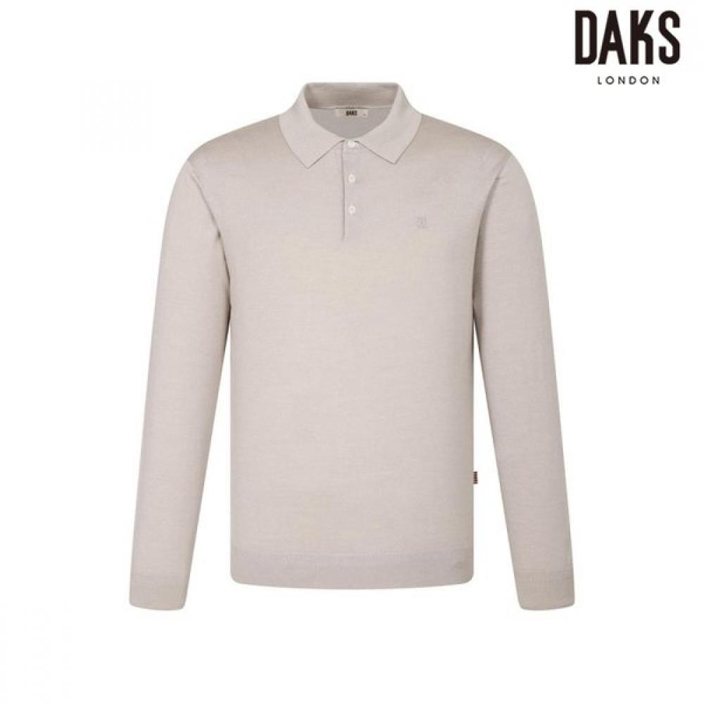 DakS Men S viScoSe Blend Plain Collar Knit dmp1Swtl102i1 Ivory/95