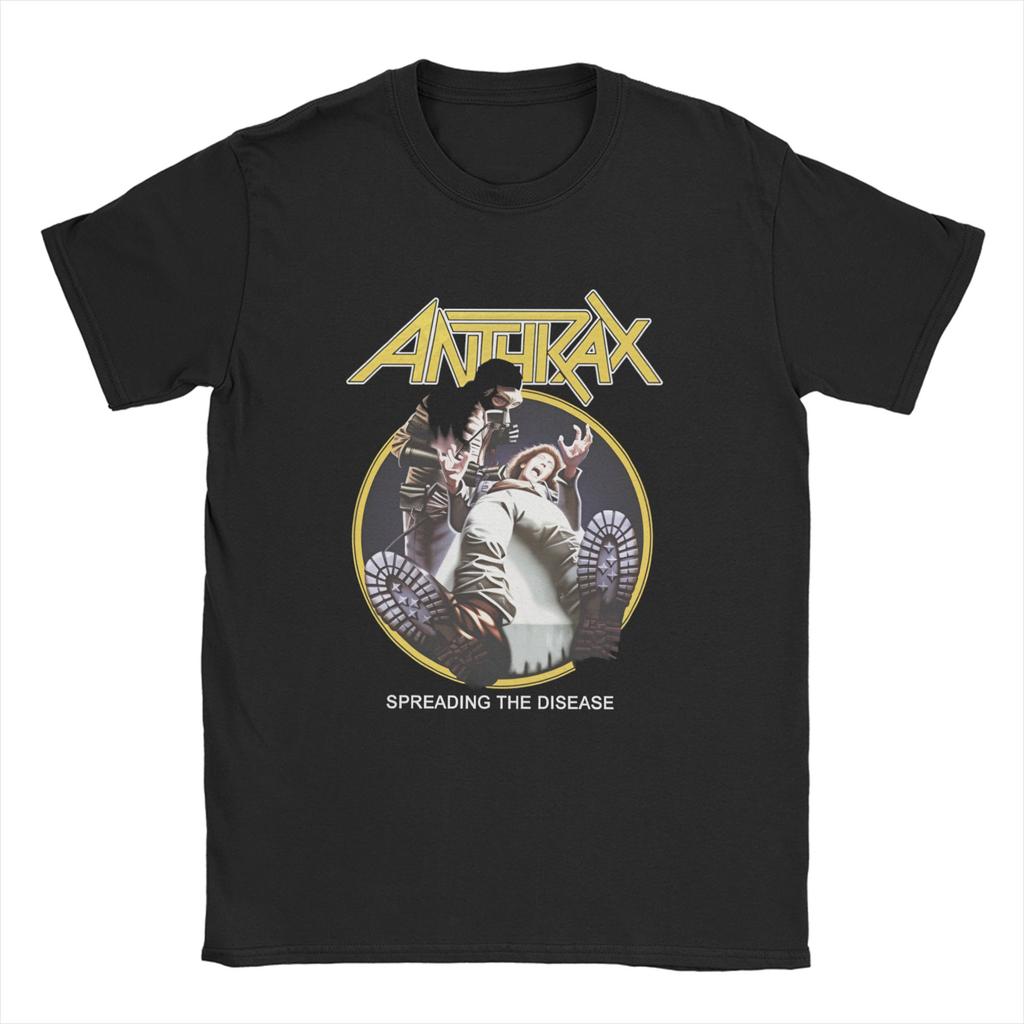 Anthrax Among The Living T Shirt for Men Cotton Awesome TShirt O Neck  Tee Shirt Short Sleeve Tops Plus Size