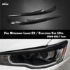 Carbon Fiber Car Front Lamp Headlights Cover Eyelids Eyebrows Sticker For Mitsubishi Lancer EX Evolution X 2008 - 2017 EVO 10th