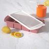 Silicone Broth Freezer Tray with Lid Ice Cube Mold for Soup Food & Meal Prep Easy Release Stackable BPA-Free Kitchen Storage Container