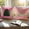 Fresh Tropical Plant Fruits Pattern Art Cushion Cover Pillowcase Antidustmite Invisible Zipper Short Plush Sofa Cushion