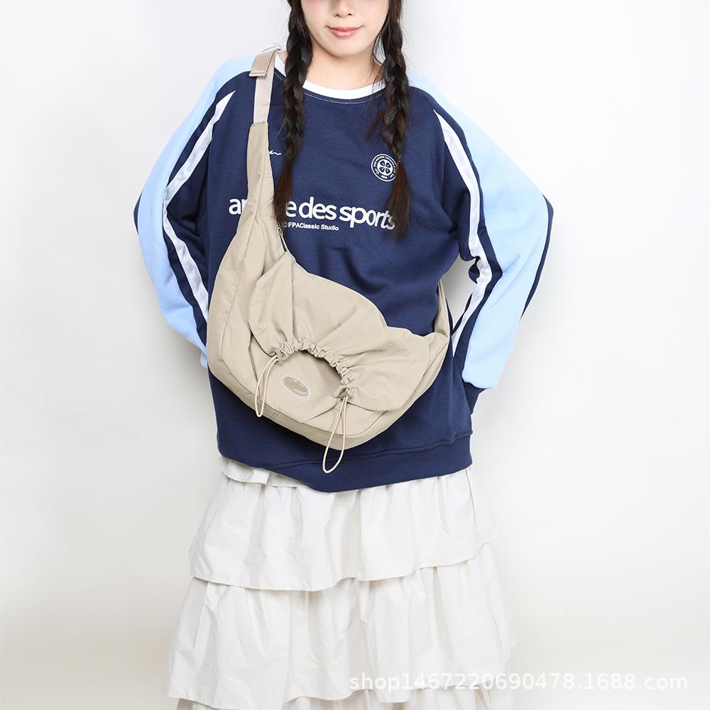 Dumpling Bag for Female College Students, Class Bag, Sports and Fitness Bag, Large-capacity Crossbody Bag