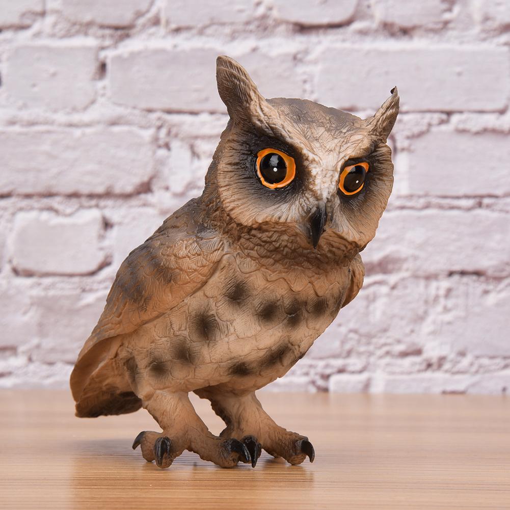 Lifelike Simulation Owl Model Plastic Animal Toy Table Desktop Display Children Gift Home Decor