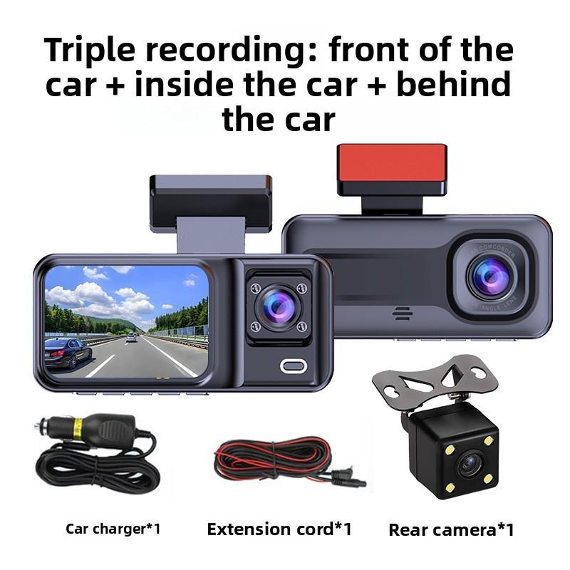 HONG TONG New WIFI Dual Lens Driving Recorder with Reverse Image Supporting High-definition 1080P Infrared Night Vision